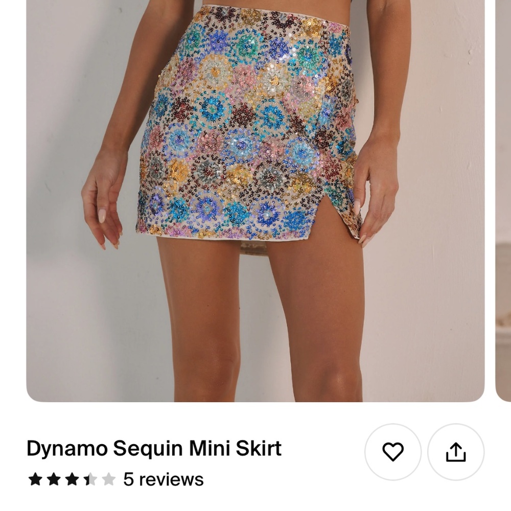 12th Tribe Dynamo Sequin Mini Skirt